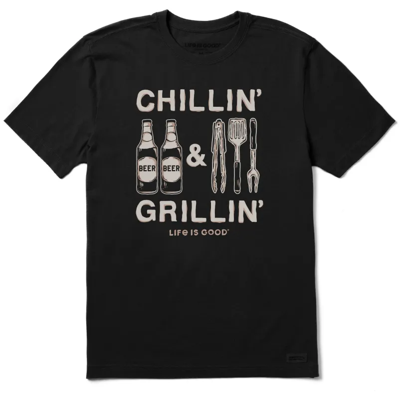 Men's Chillin' & Grillin' Beer Short Sleeve Crusher-LITE Tee sold by Life is Good