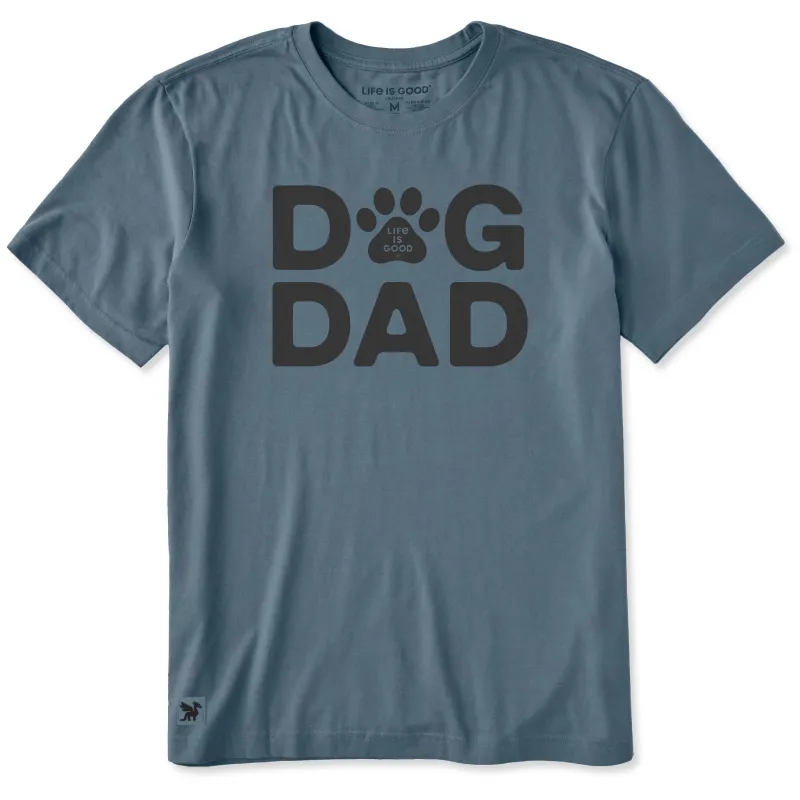 Men's Paw Dog Dad Short Sleeve Crusher-LITE Tee made by Life is Good