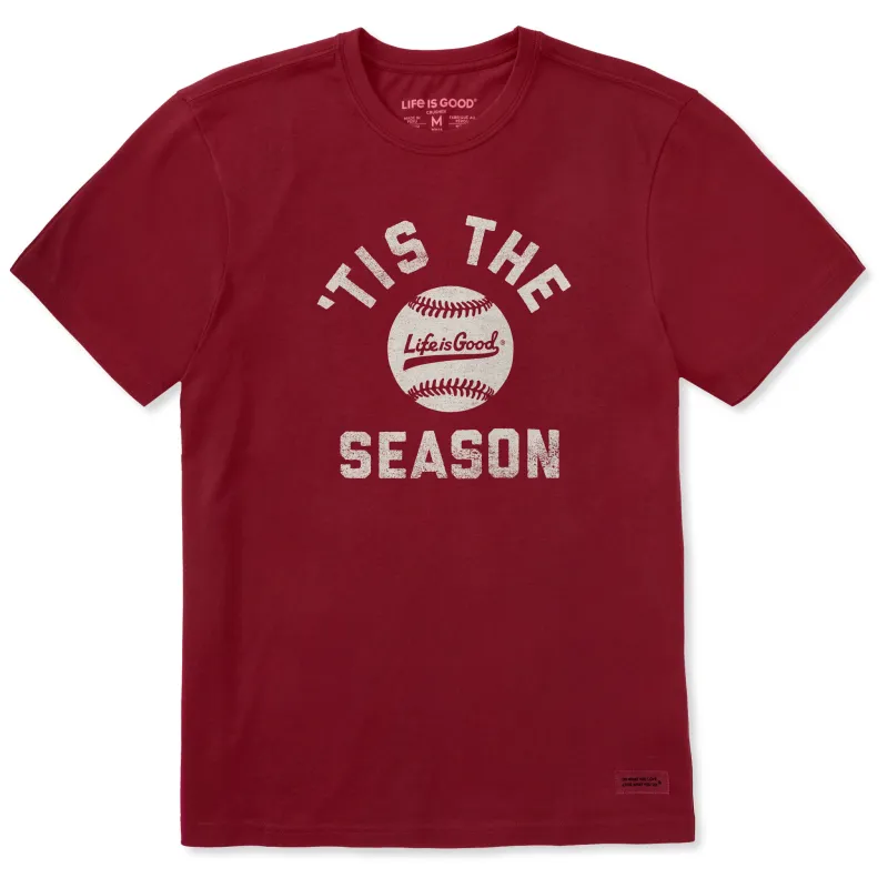 Men's 'Tis the Season Baseball Short Sleeve Crusher-LITE Tee sold by Life is Good