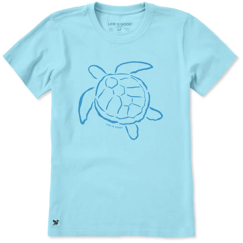 Women's Sea Turtle Outline Short Sleeve Crusher-LITE Tee made by Life is Good