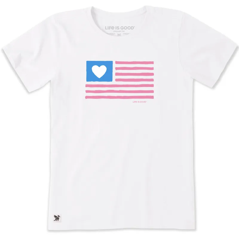 Women's Hearts and Stripes Forever Short Sleeve Crusher-LITE Tee sold by Life is Good