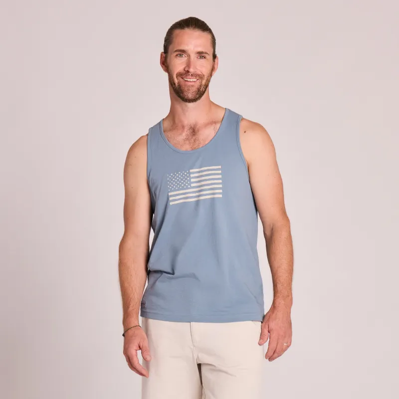 Men's US Flag Tribal Dots Crusher-LITE Tank sold by Life is Good