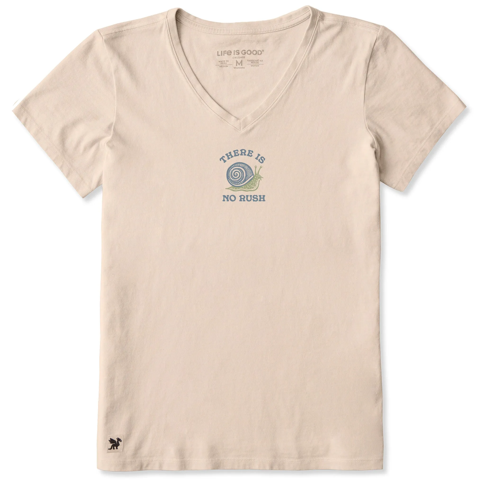 Women's There is No Rush Short Sleeve Crusher Vee sold by Life is Good