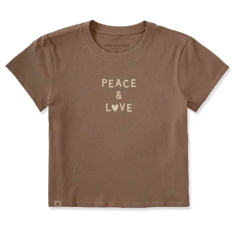Women's Peace & Love Jumble Crusher-LITE Shrunken Tee made by Life is Good
