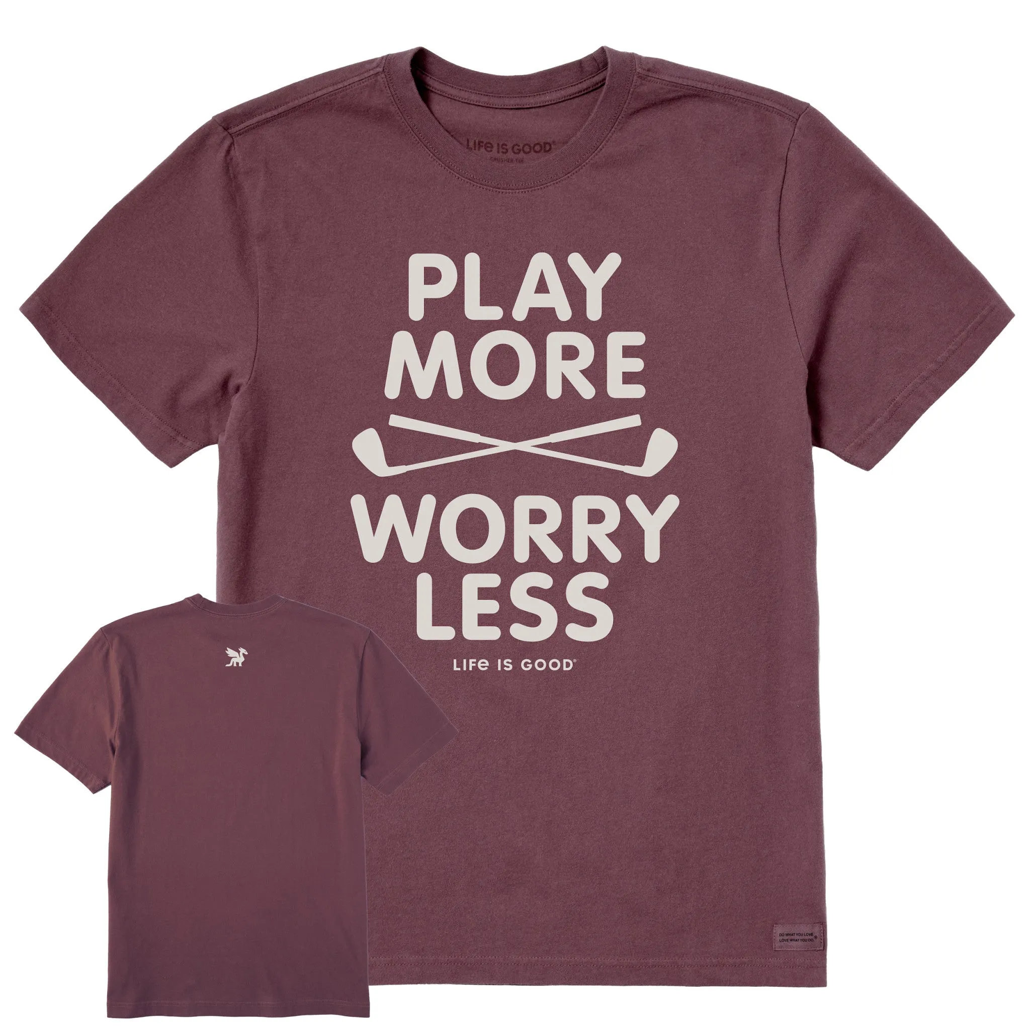 Men's Bert's Play More Golf Short Sleeve Crusher Tee sold by Life is Good product image thumbnail 4