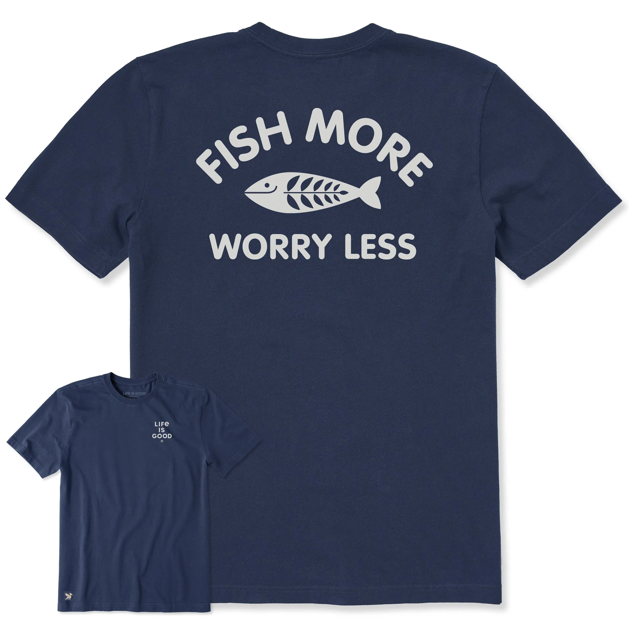 Men's Bert's FIsh More Short Sleeve Crusher Tee sold by Life is Good product image thumbnail 4