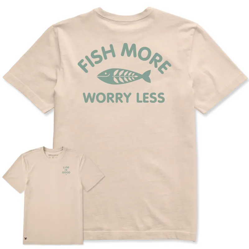 Men's Bert's FIsh More Short Sleeve Crusher Tee made by Life is Good