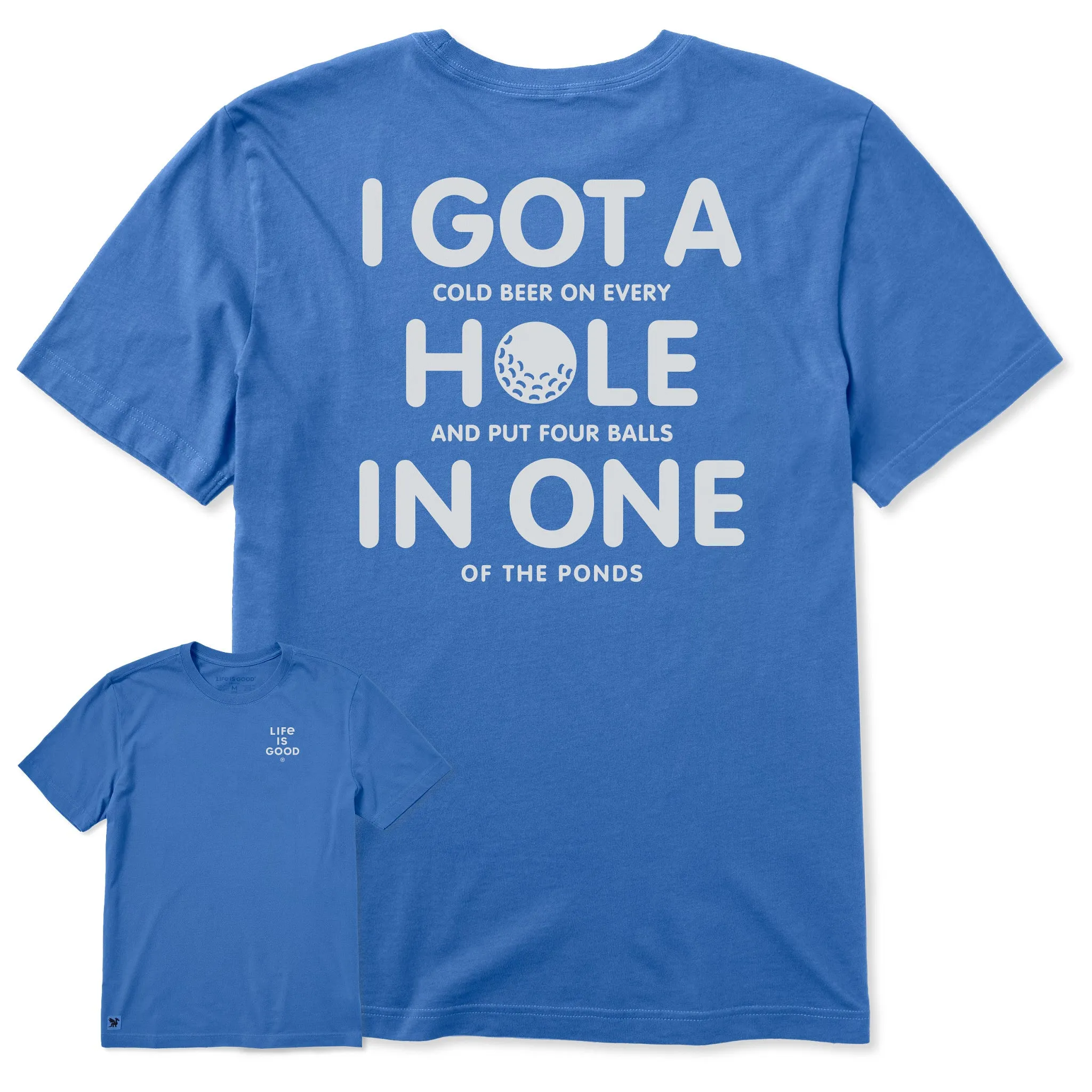 Men's Bert's Hole in One Short Sleeve Crusher Tee sold by Life is Good