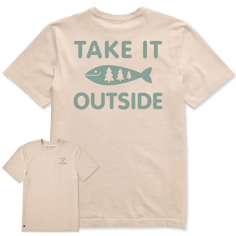 Men's Bert's Outside Short Sleeve Crusher Tee made by Life is Good