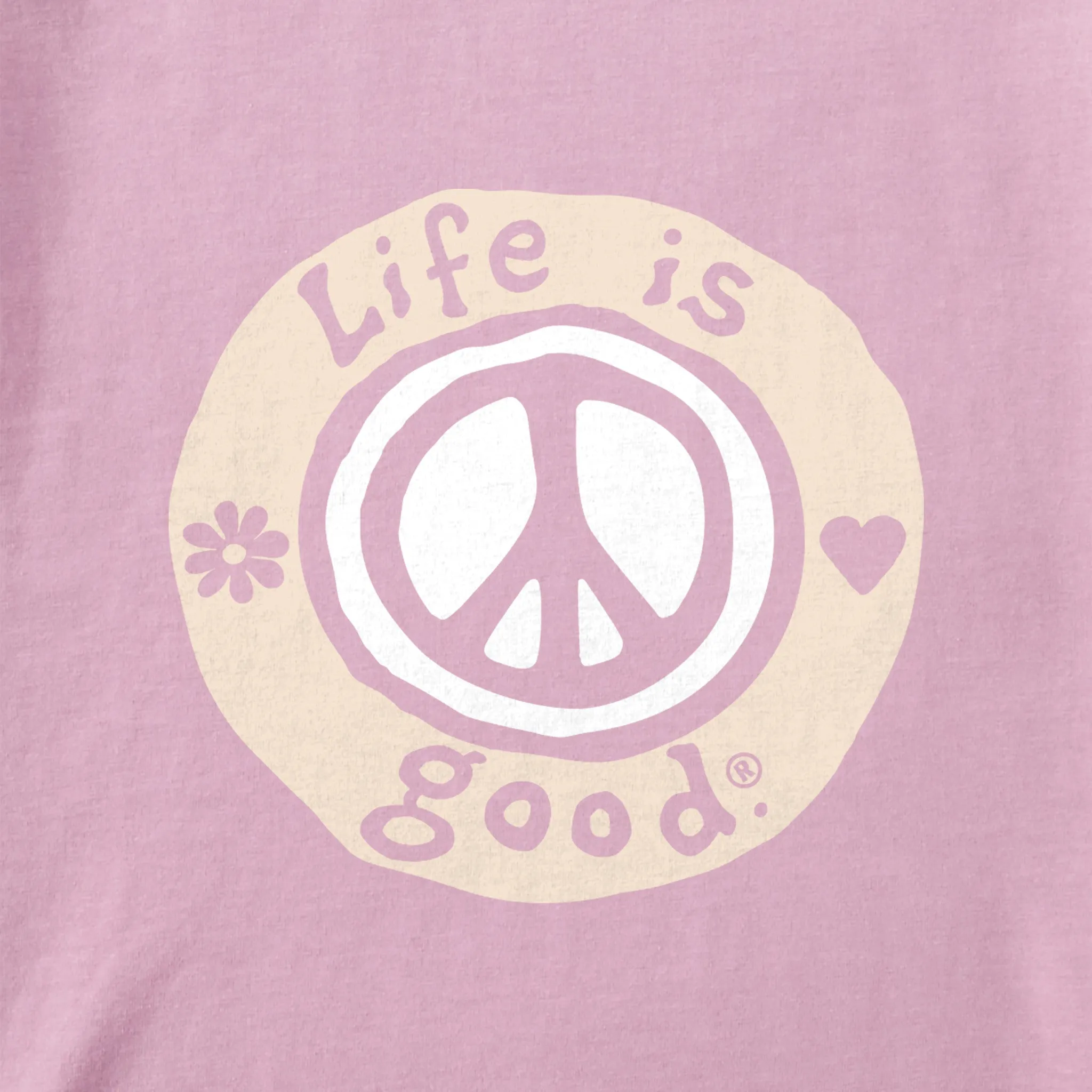 Women's Daisy and Heart Peace Short Sleeve Crusher Tee sold by Life is Good product image thumbnail 2