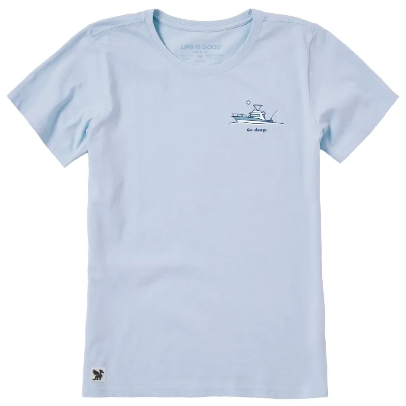 Women's Go Deep Boat Short Sleeve Crusher Tee made by Life is Good