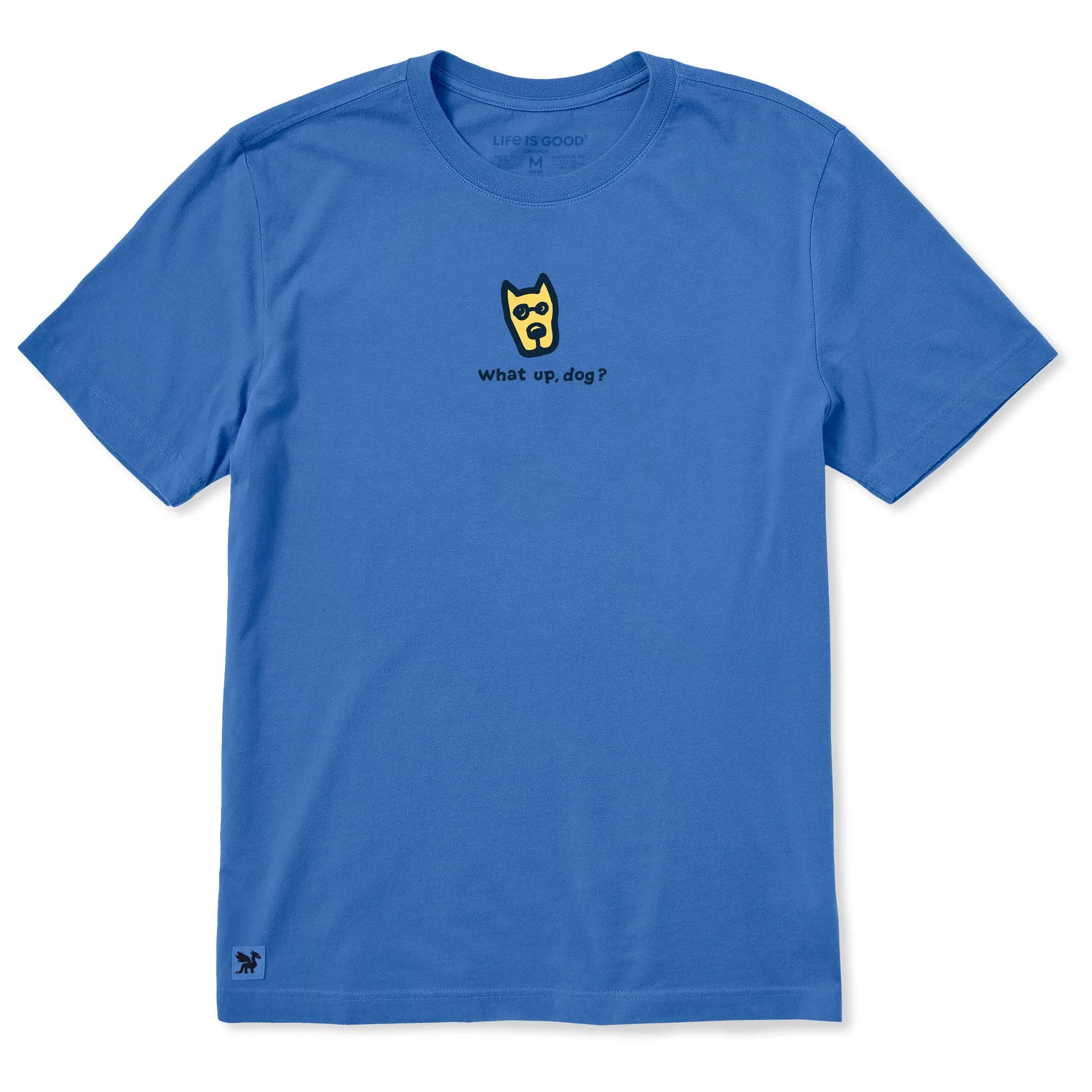 Men's What up dog? Short Sleeve Crusher Tee sold by Life is Good