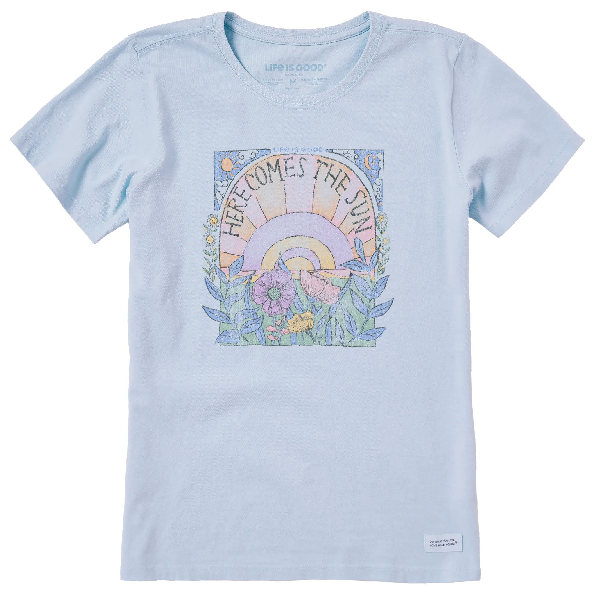 Women's Here Comes The Sun Hippie Short Sleeve Tee sold by Life is Good