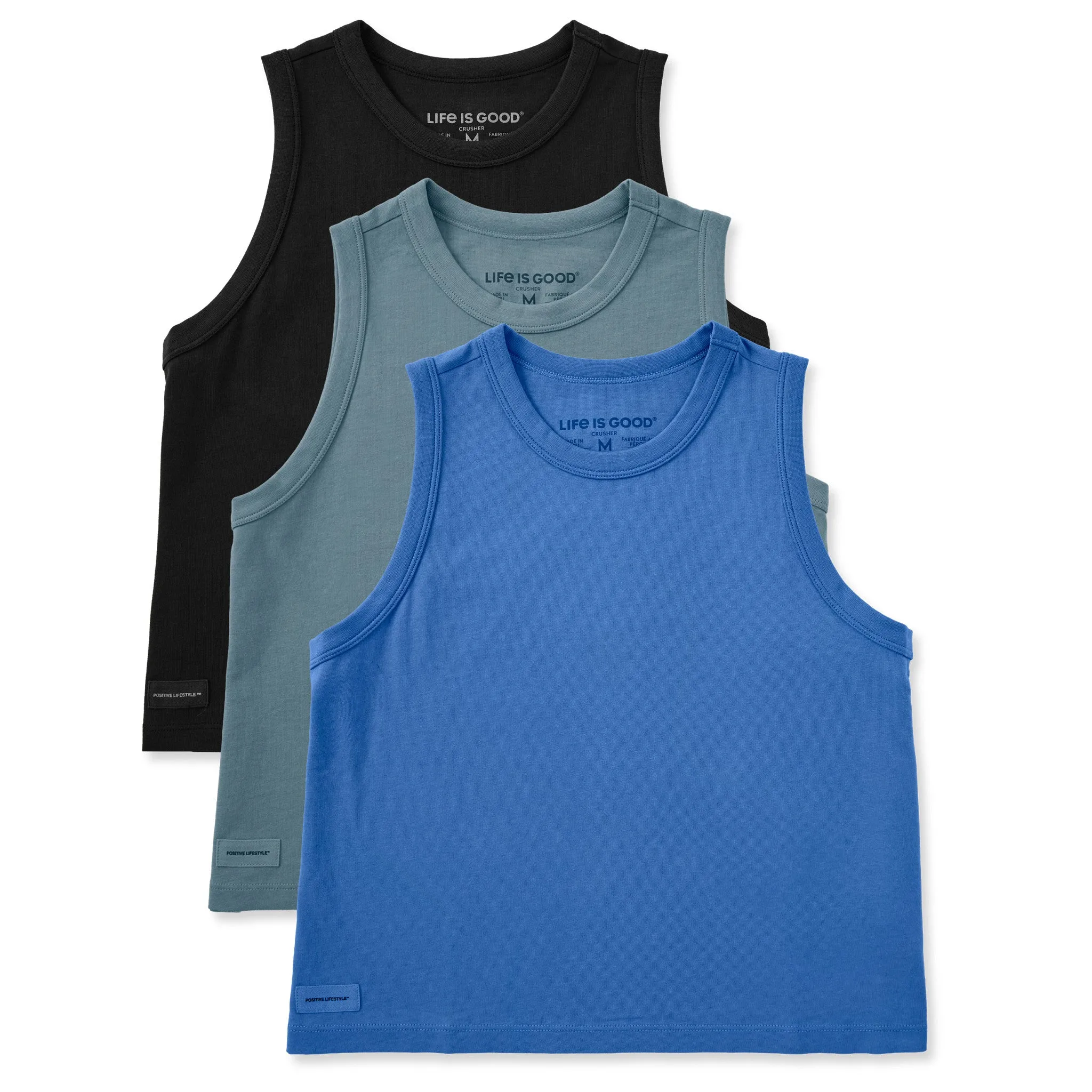 Womens Solid 3-Pack Boxy Tank sold by Life is Good