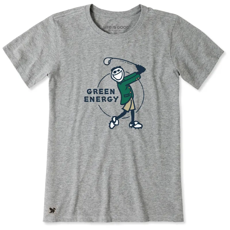 Women's Green Jacket Energy Short Sleeve Crusher Tee made by Life is Good