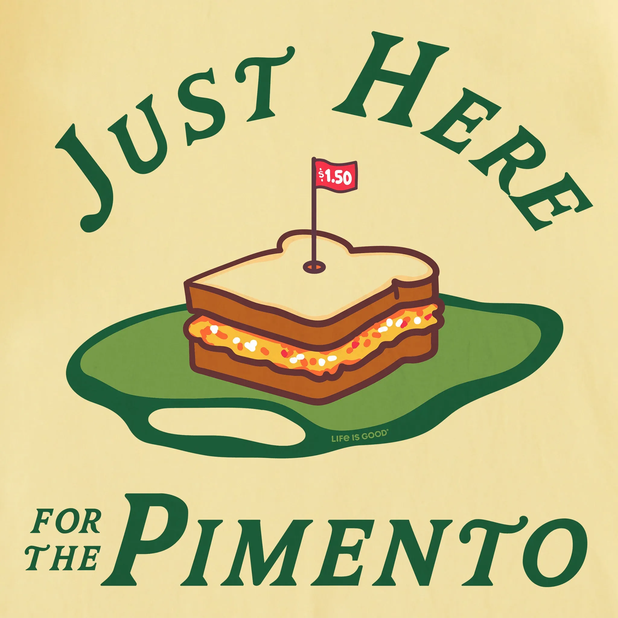 Men's Just Here for the Pimento Short Sleeve Crusher Tee sold by Life is Good product image thumbnail 2