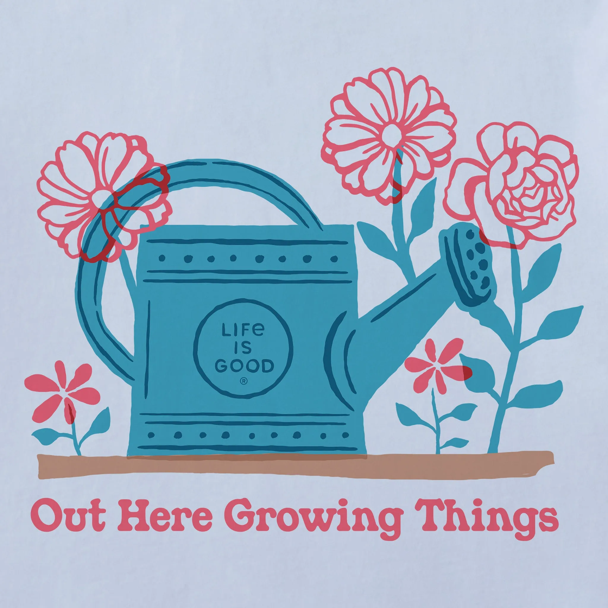 Women's Out Here Growing Things Short Sleeve Crusher Boxy Tee sold by Life is Good product image thumbnail 2