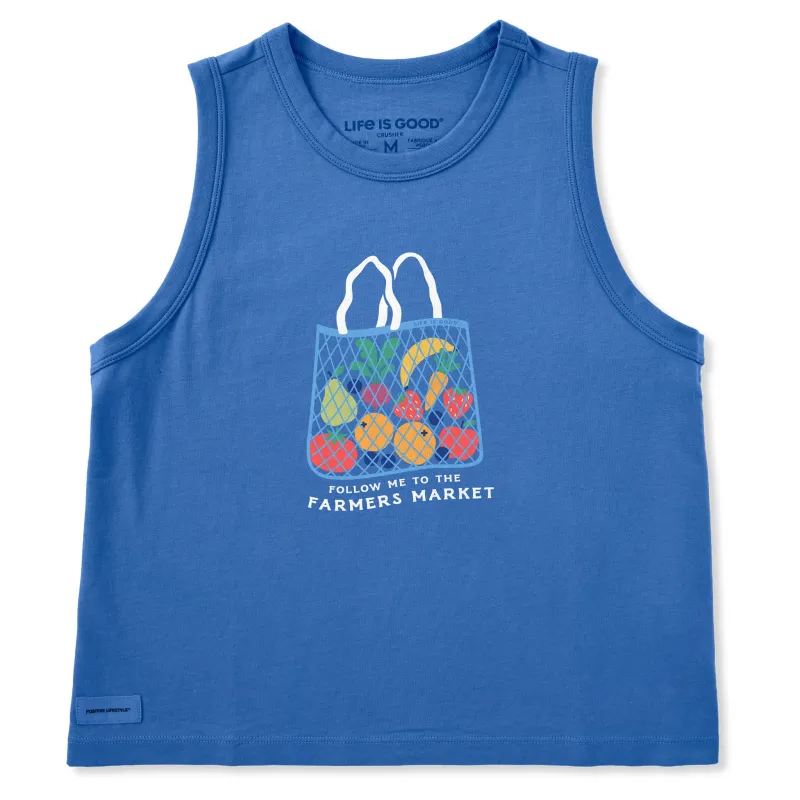 Women's Follow Me to the Farmers Market Crusher Boxy Tank made by Life is Good
