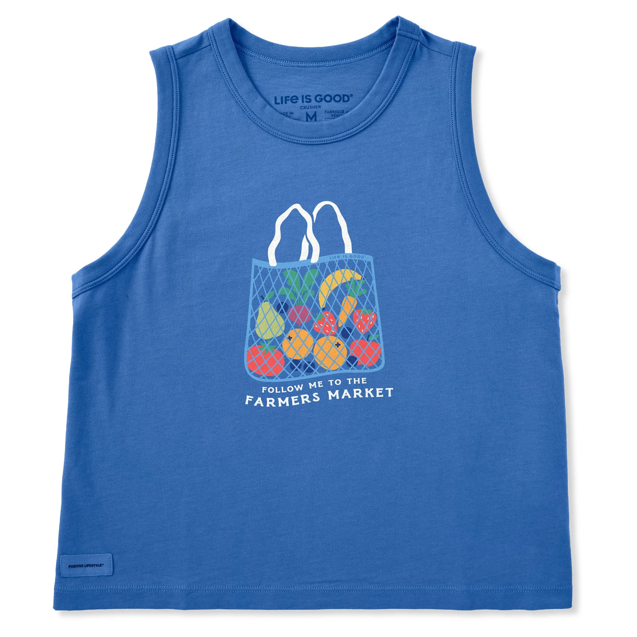 Women's Follow Me to the Farmers Market Crusher Boxy Tank sold by Life is Good