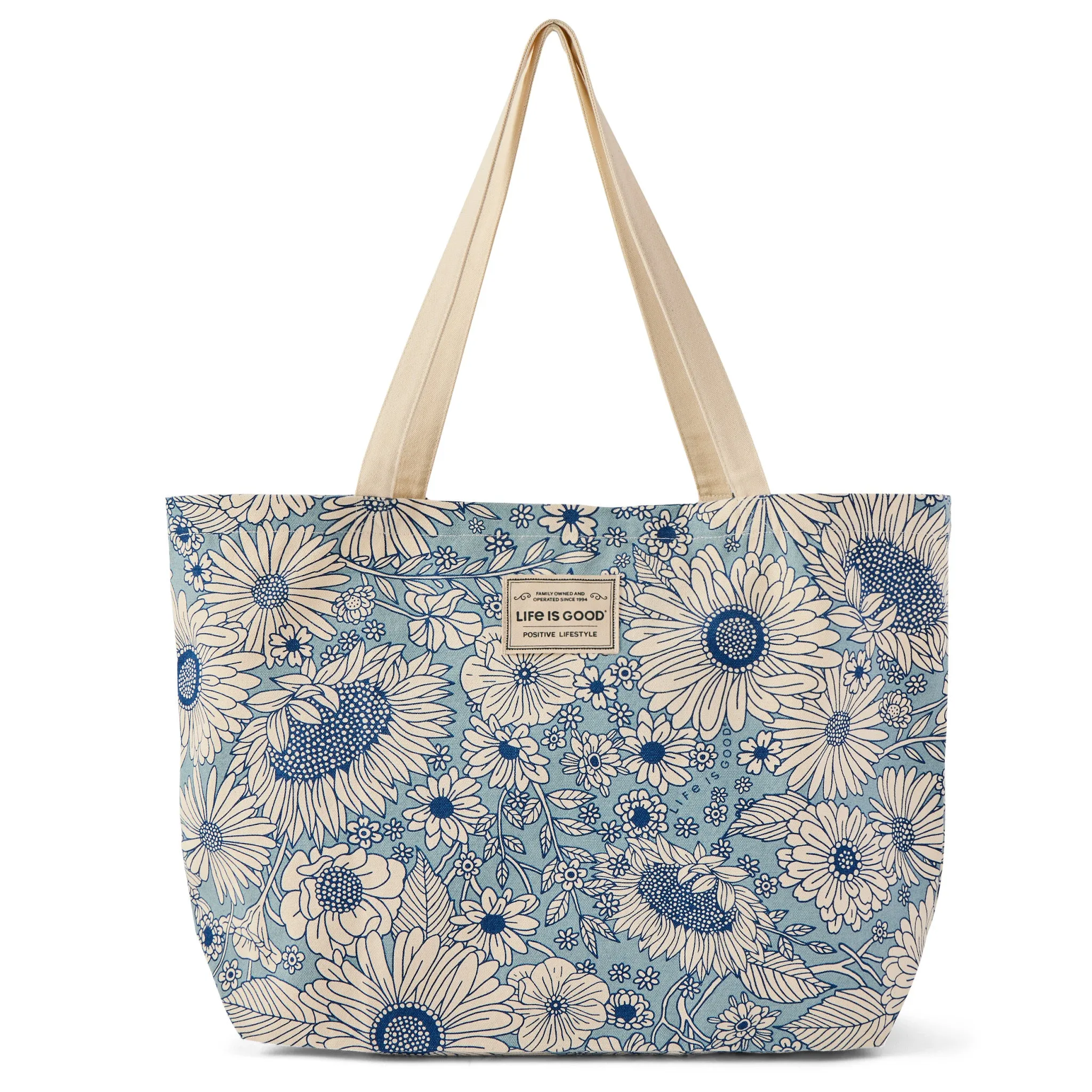 Adult Unisex Sunshine Floral Pattern Oversized Tote sold by Life is Good product image thumbnail 3