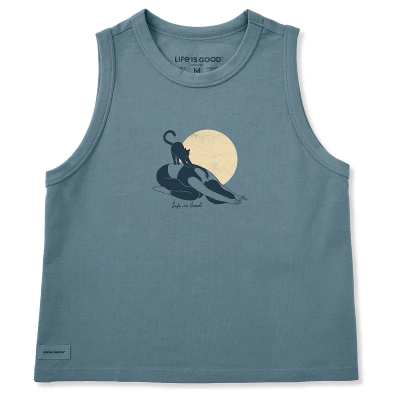 Women's Downward Cat Yoga Crusher Boxy Tank made by Life is Good