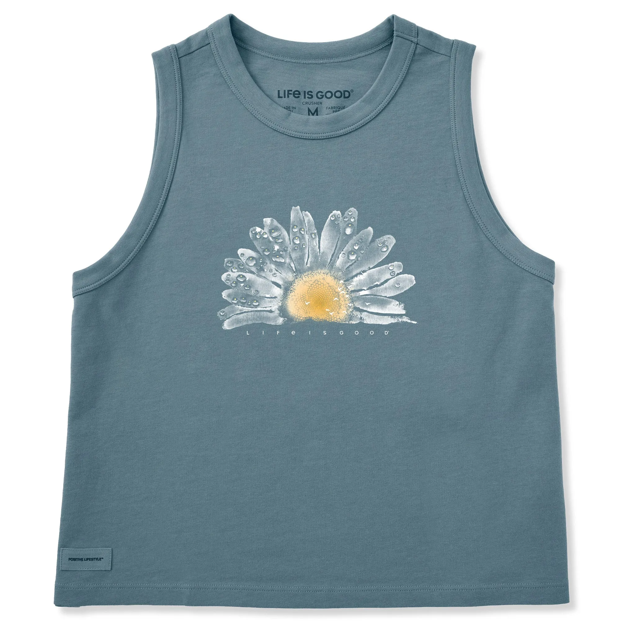 Women's Watercolor Daisy Crusher Boxy Tank sold by Life is Good