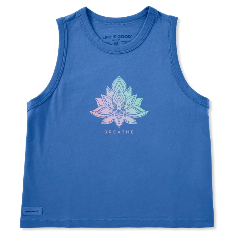 Women's Lotus Breathe Crusher Boxy Tank made by Life is Good