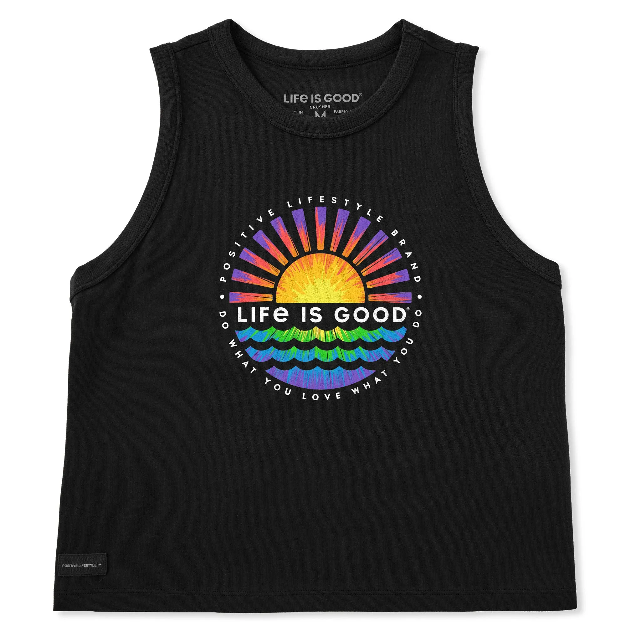 Women's Tie Dye Sunset Burst Crusher Boxy Tank sold by Life is Good product image thumbnail 3