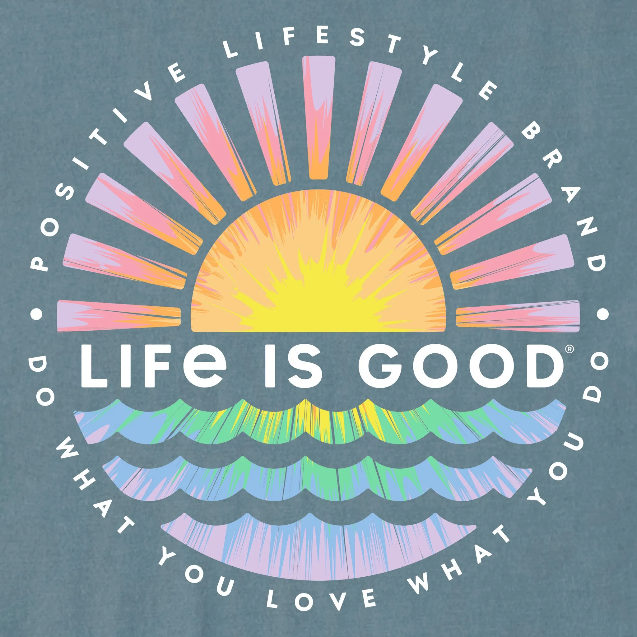 Women's Tie Dye Sunset Burst Crusher Boxy Tank sold by Life is Good product image thumbnail 2