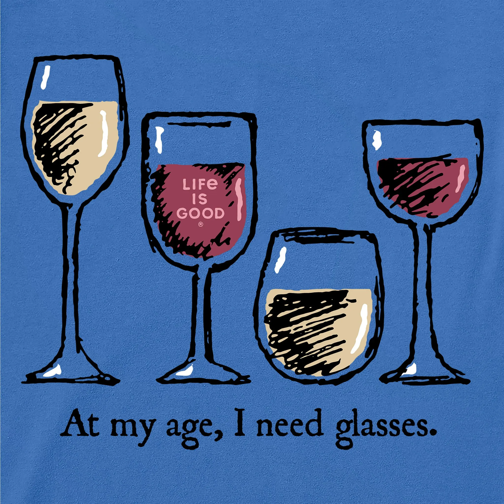 Women's I Need Wine Glasses Crusher Boxy Tank sold by Life is Good product image thumbnail 2