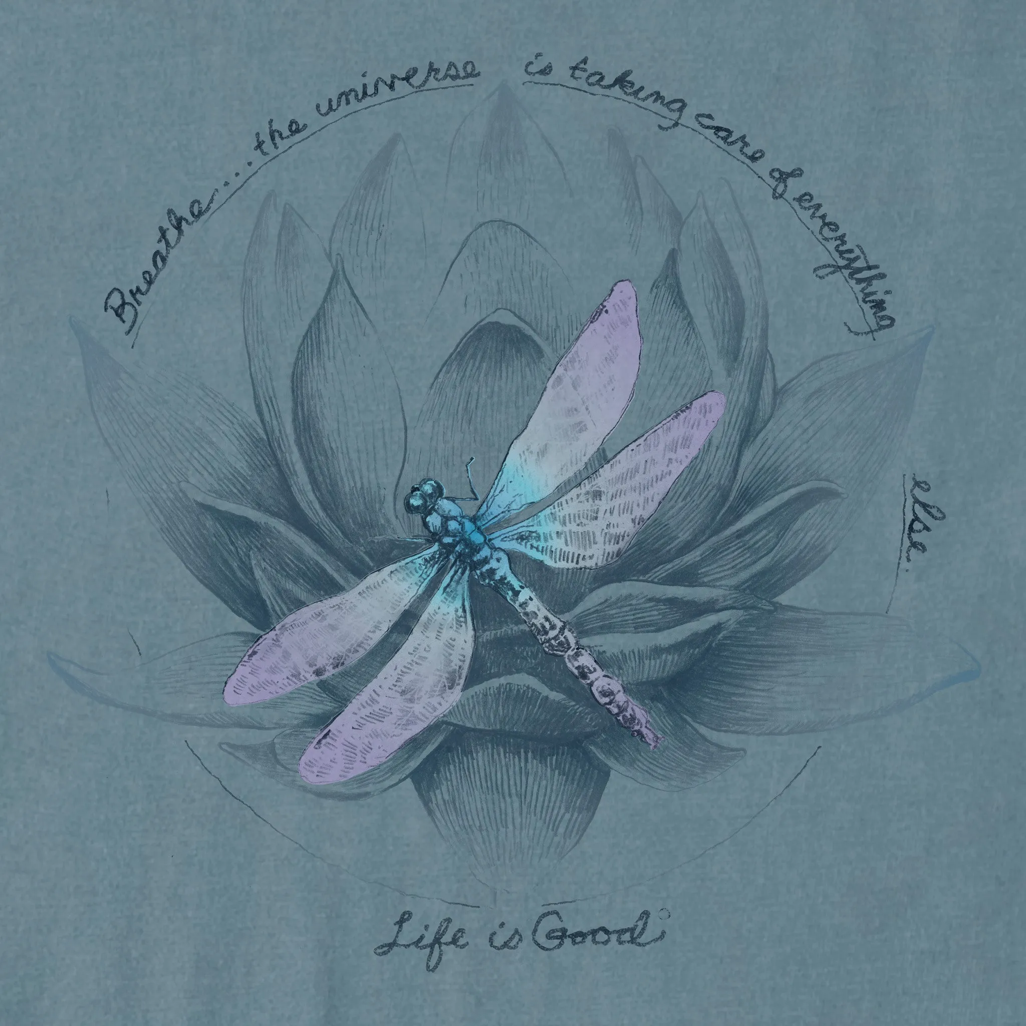 Women's Dragonfly Lotus Breathe Crusher Boxy Tank sold by Life is Good product image thumbnail 2