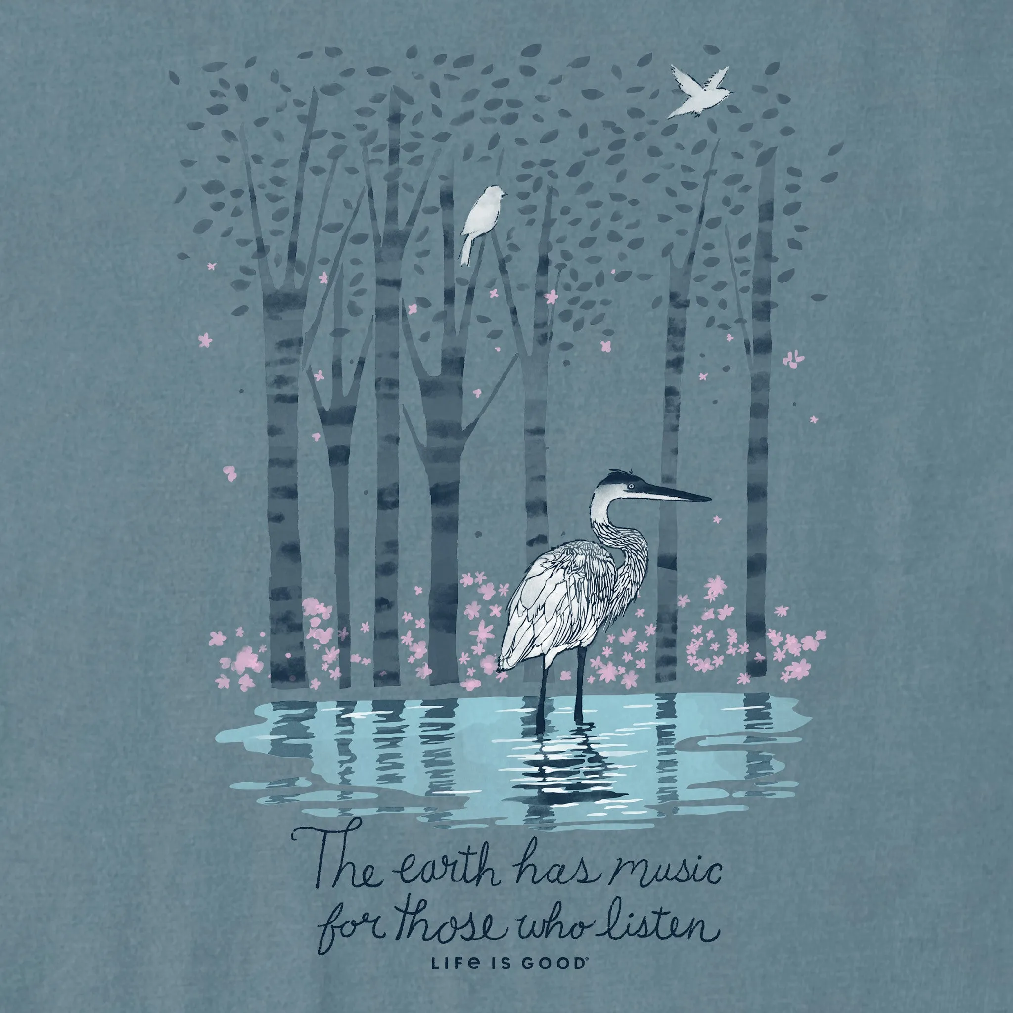 Women's Earth Has Music Heron Crusher Boxy Tank sold by Life is Good product image thumbnail 2