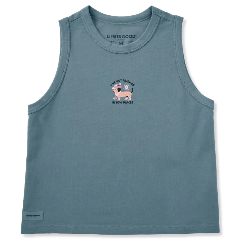Women's Dachshund Friends Crusher Boxy Tank made by Life is Good