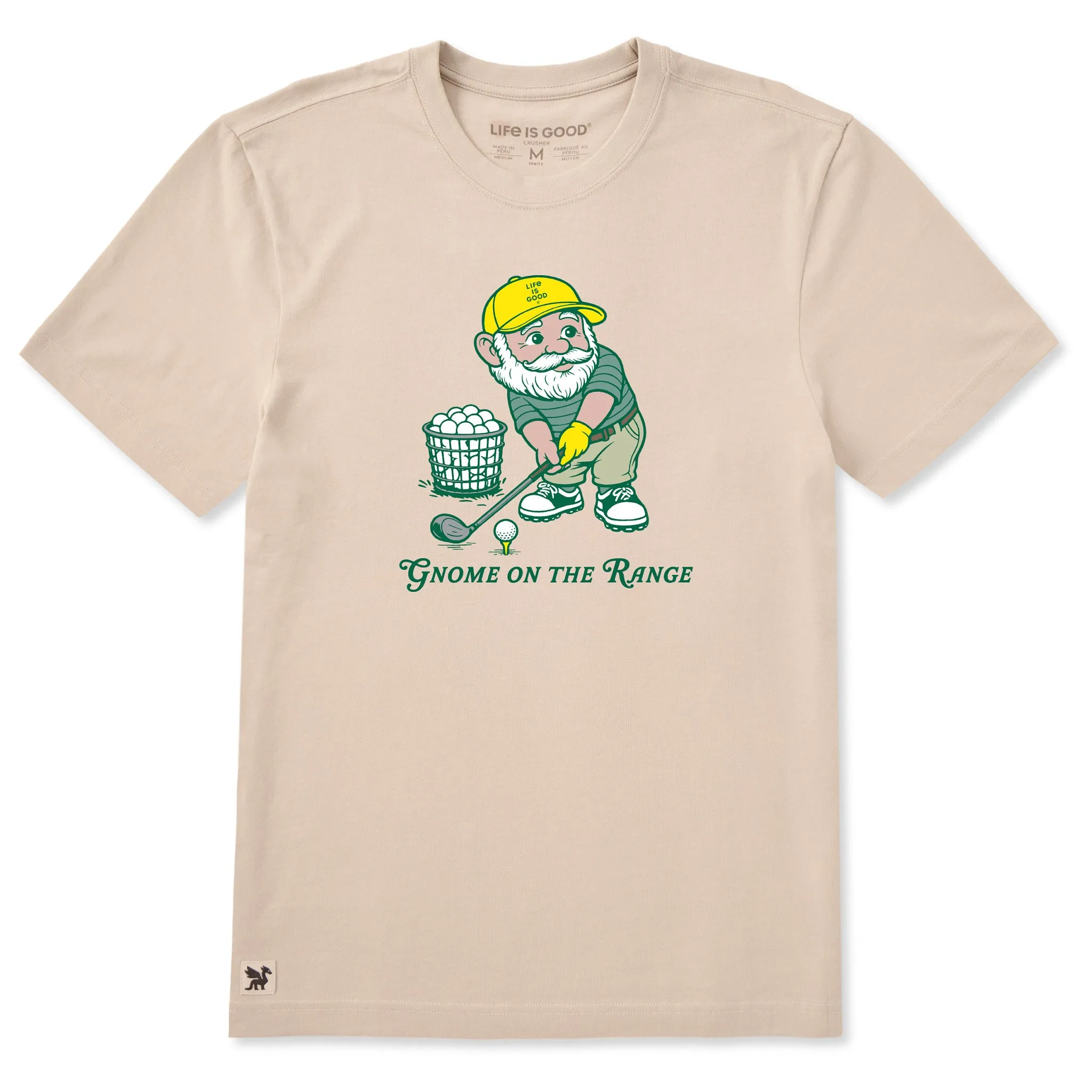Men's Gnome on the Range Augusta Short Sleeve Crusher Tee sold by Life is Good