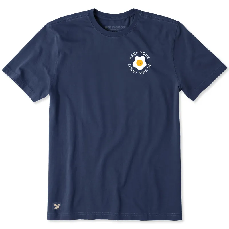 Men's Keep Your Sunny Side Egg Up Short Sleeve Crusher Tee made by Life is Good