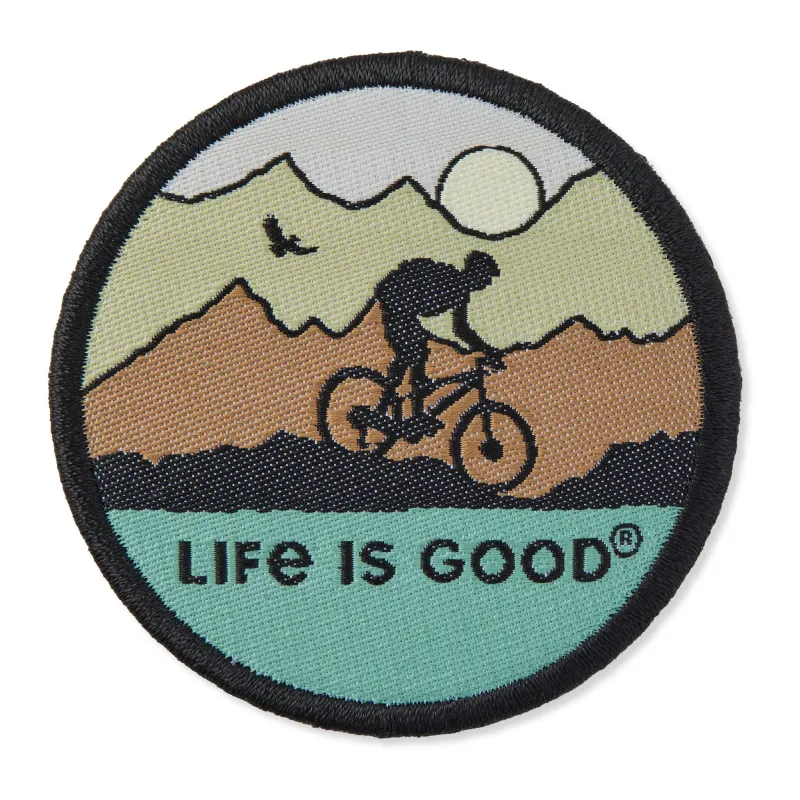 Biking Sunset Woven Patch made by Life is Good