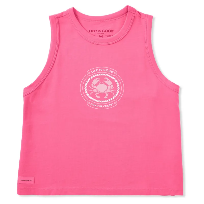 Women's Don't Be Crabby Crab Crusher Boxy Tank made by Life is Good