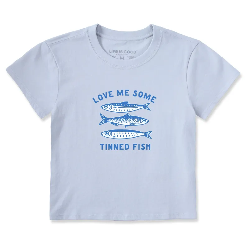 Women's Love Me Some Tinned Fish Crusher-LITE Shrunken Tee made by Life is Good