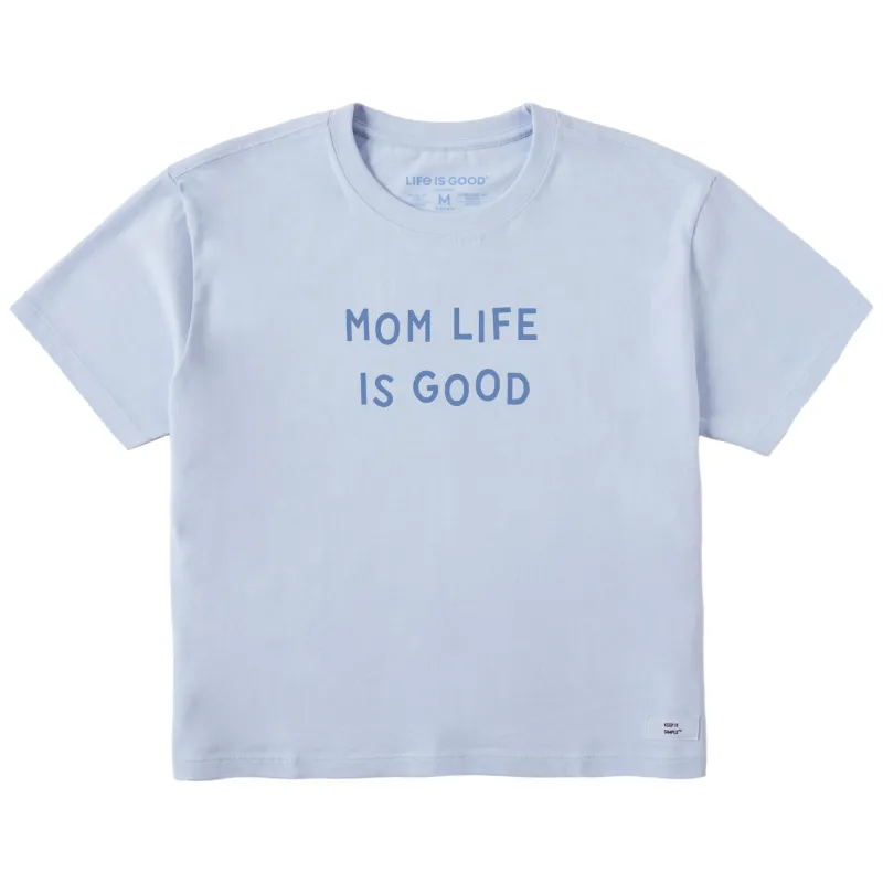 Women's Mom Life is Good Jumble Short Sleeve Crusher Boxy Tee made by Life is Good
