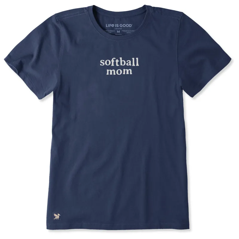 Women's Softball Mom Short Sleeve Crusher Tee made by Life is Good