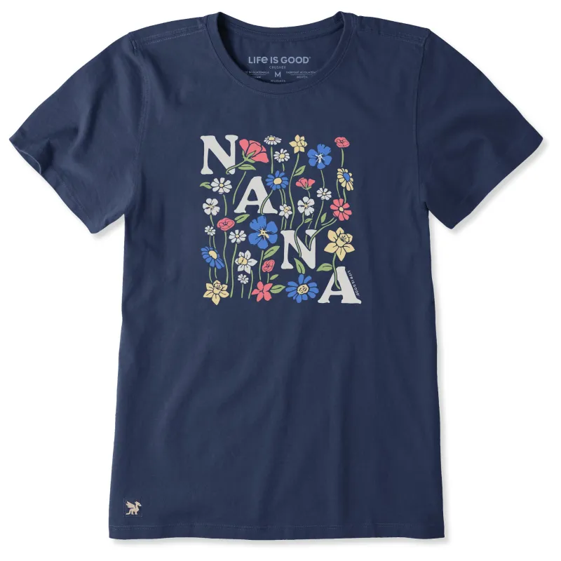 Women's Nana Floral Stack Short Sleeve Crusher Tee made by Life is Good