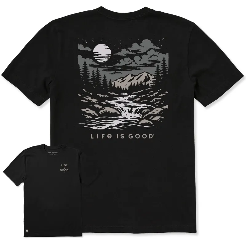 Men's Mountain Stream Goes Through It Short Sleeve Crusher-LITE Tee made by Life is Good