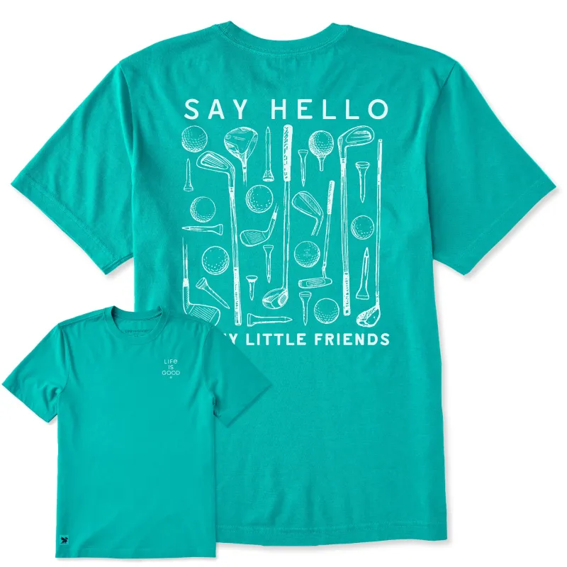 Men's Say Hello to my Little Golf Friends Short Sleeve Crusher Tee made by Life is Good