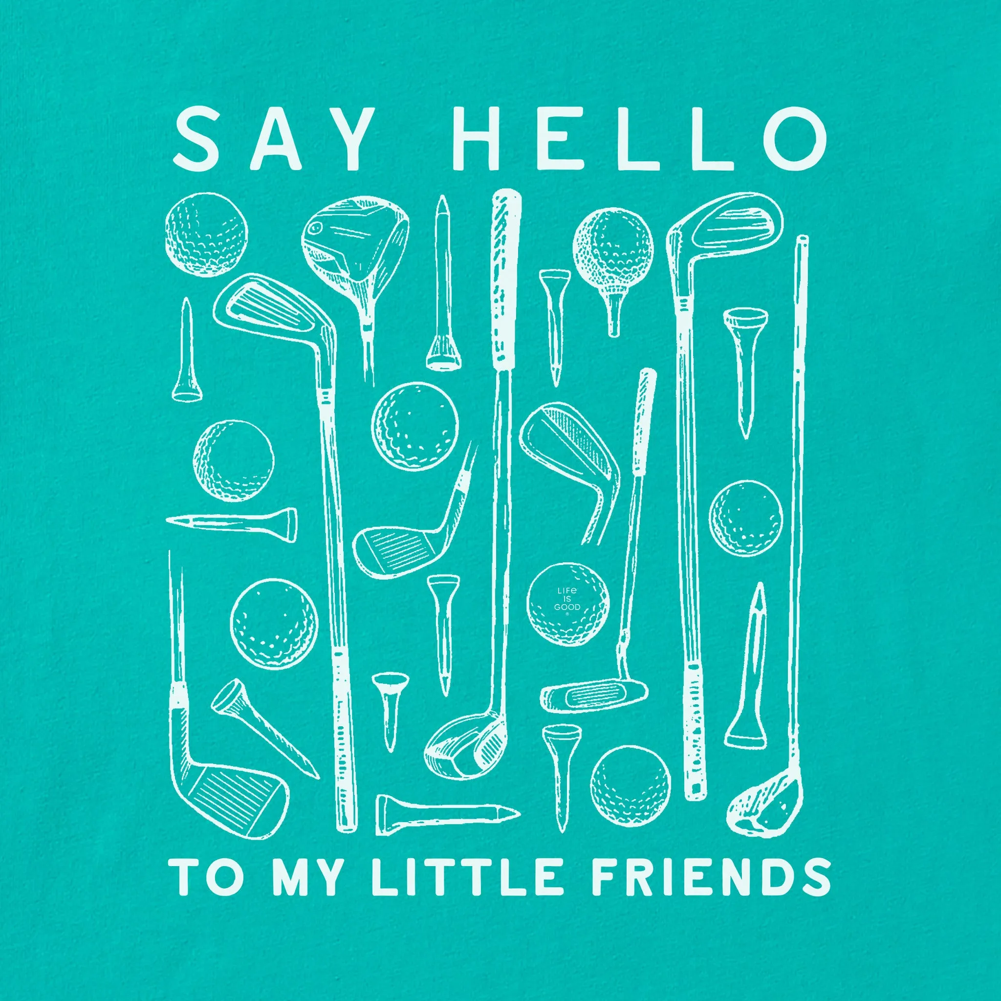 Men's Say Hello to my Little Golf Friends Short Sleeve Crusher Tee sold by Life is Good product image thumbnail 2