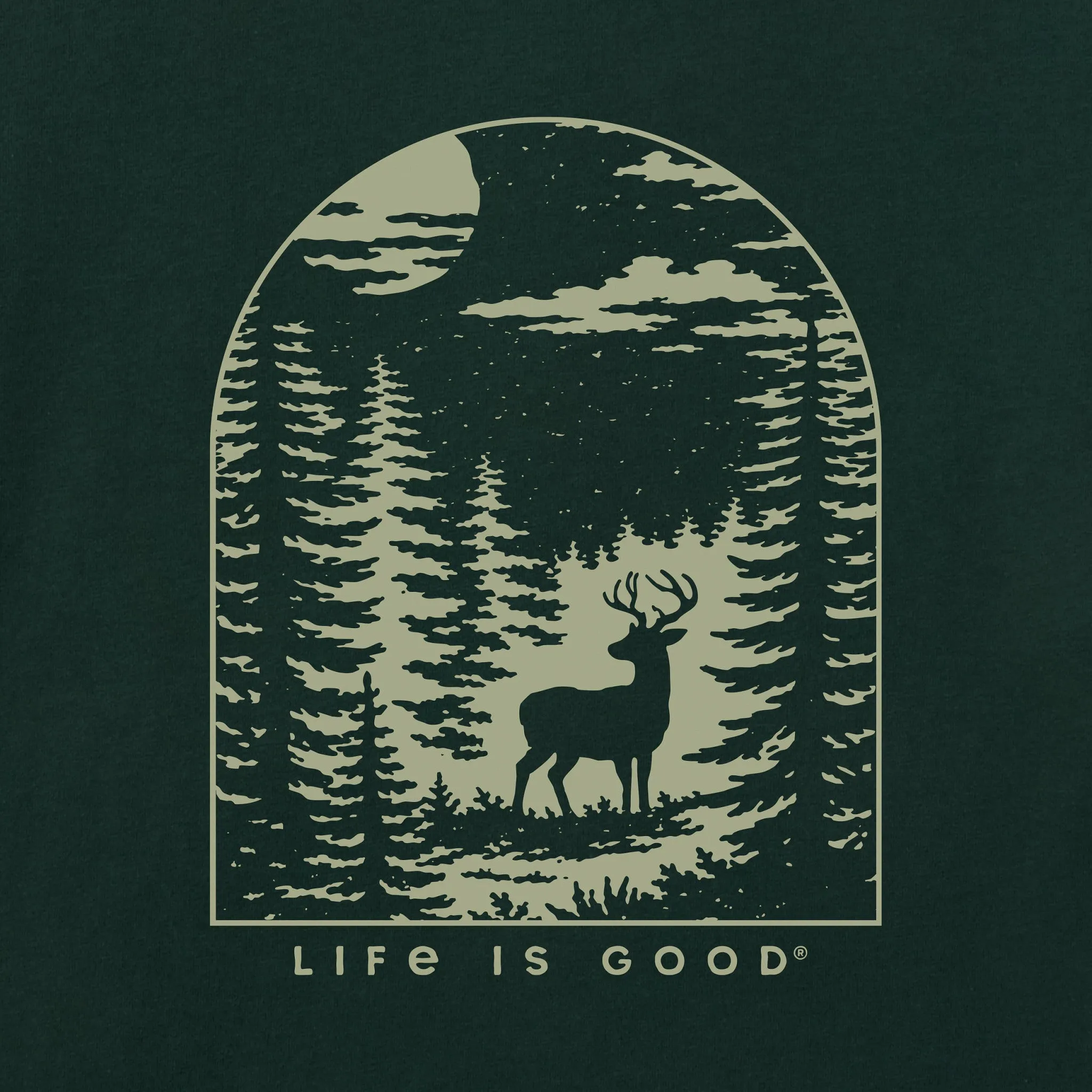 Men's Deer in Clearing Short Sleeve Crusher Tee sold by Life is Good product image thumbnail 2