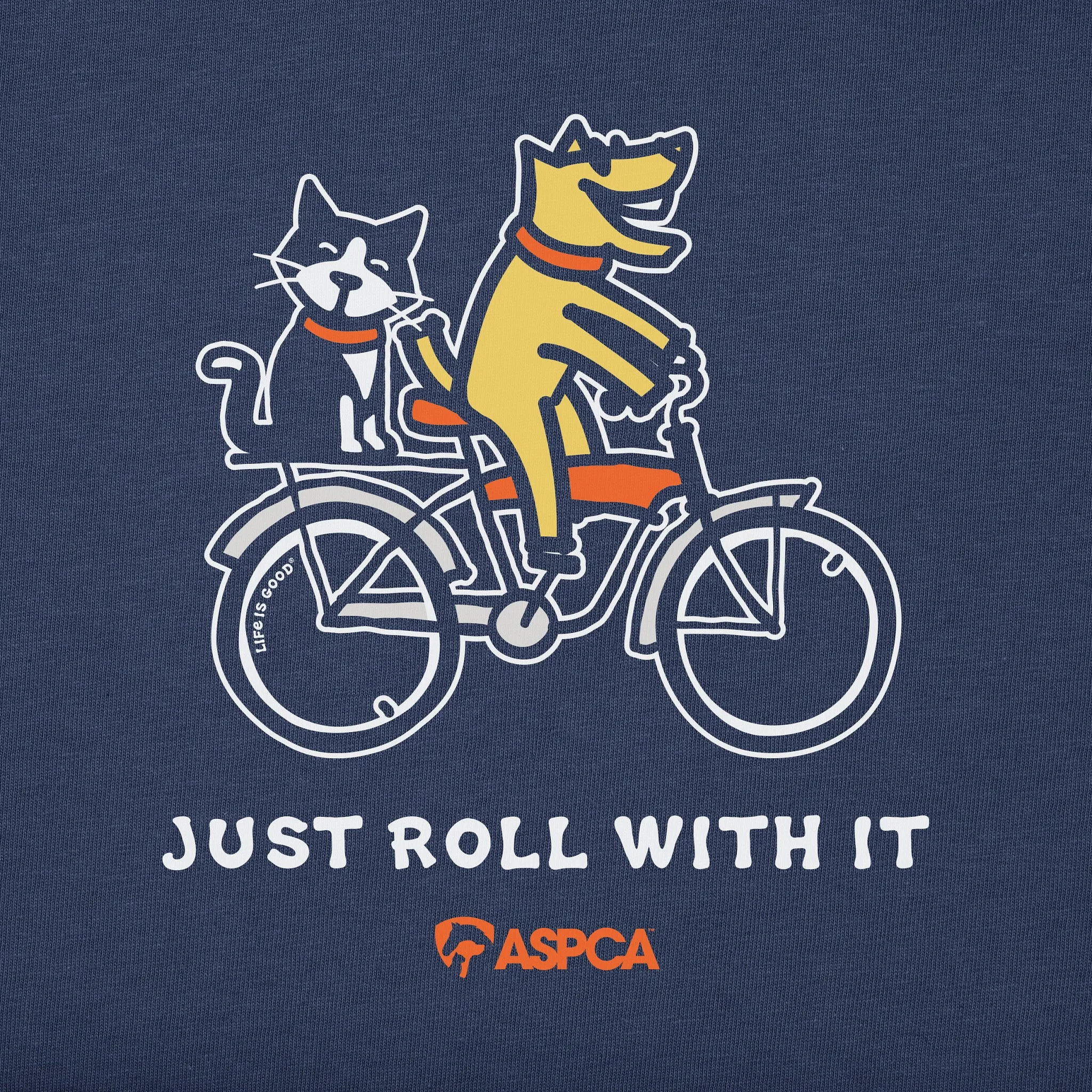 Men's LIG x ASPCA Rocket Al Bike Short Sleeve Crusher Tee sold by Life is Good product image thumbnail 2