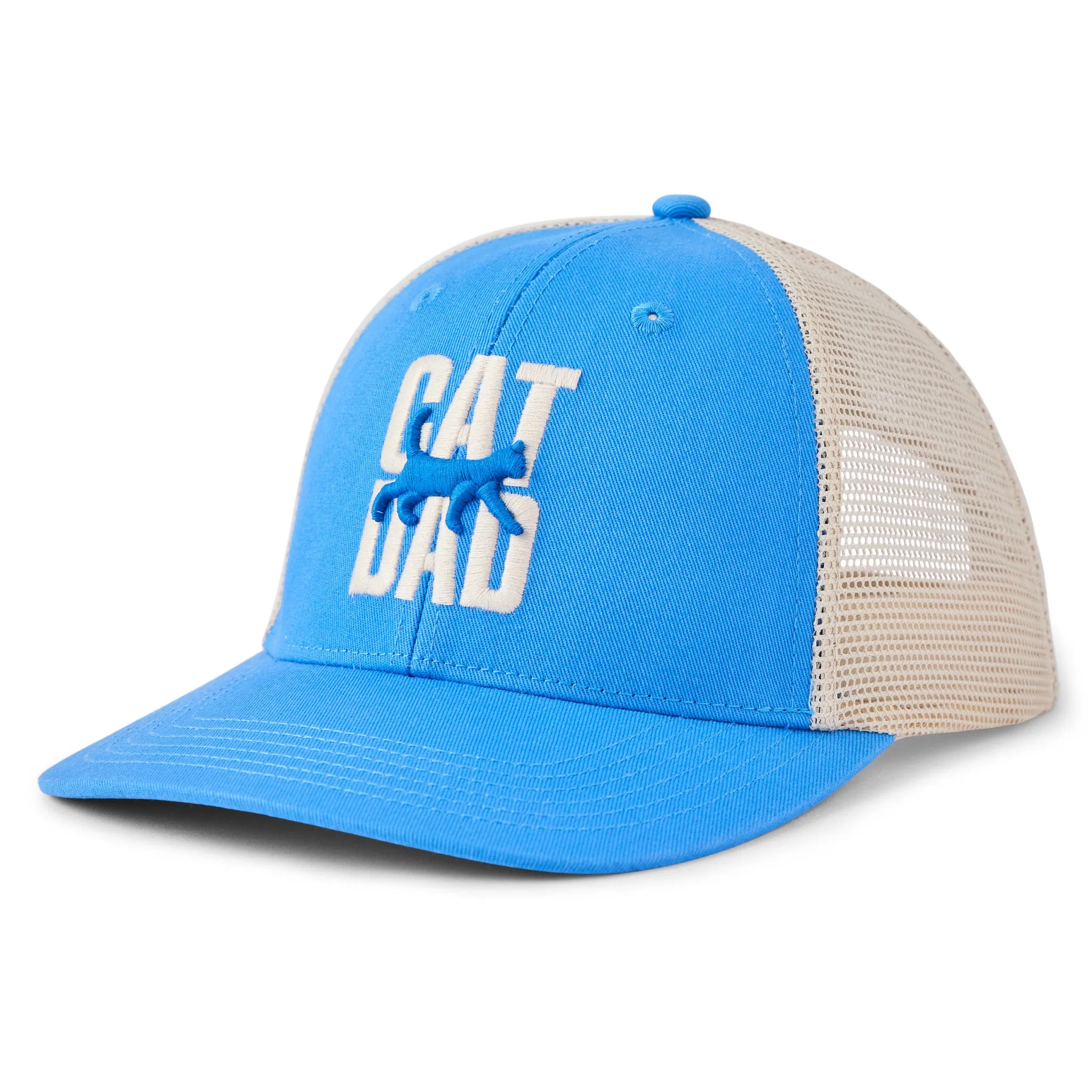 Adult Unisex Cat Dad Stack Trucker sold by Life is Good