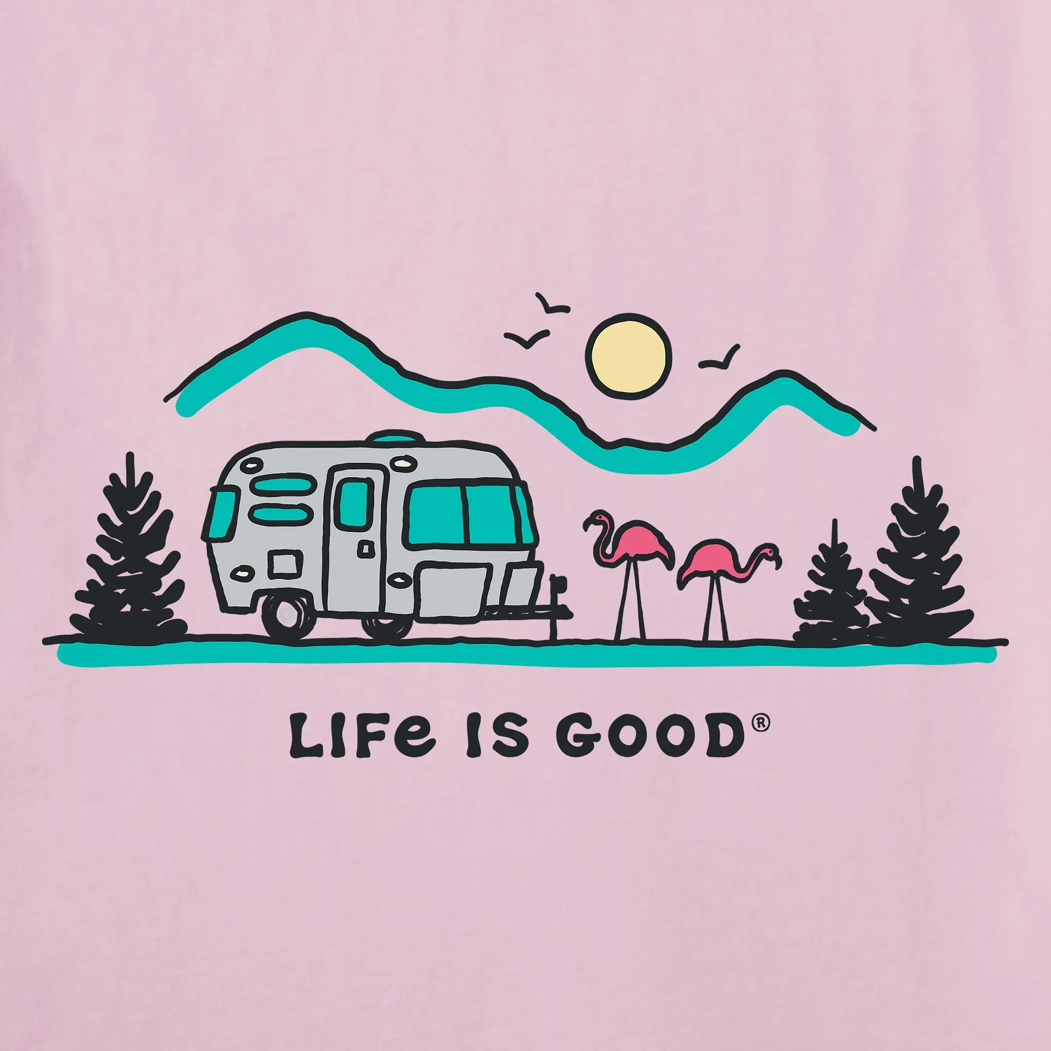 Women's Camper Flamingo Vista Short Sleeve Crusher-LITE Vee sold by Life is Good product image thumbnail 2