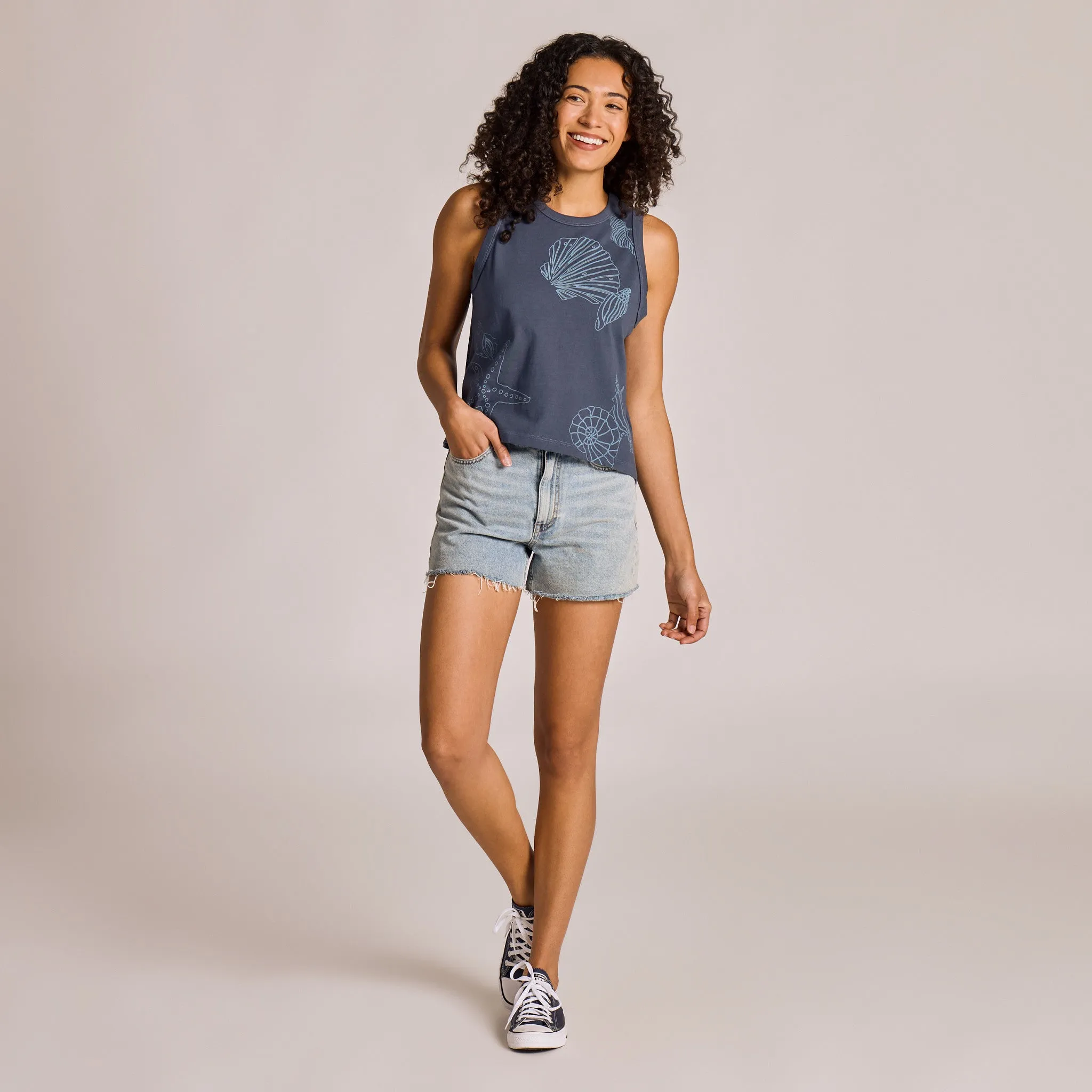 Women's Seashells by the Seashore Crusher Boxy Tank sold by Life is Good product image thumbnail 5