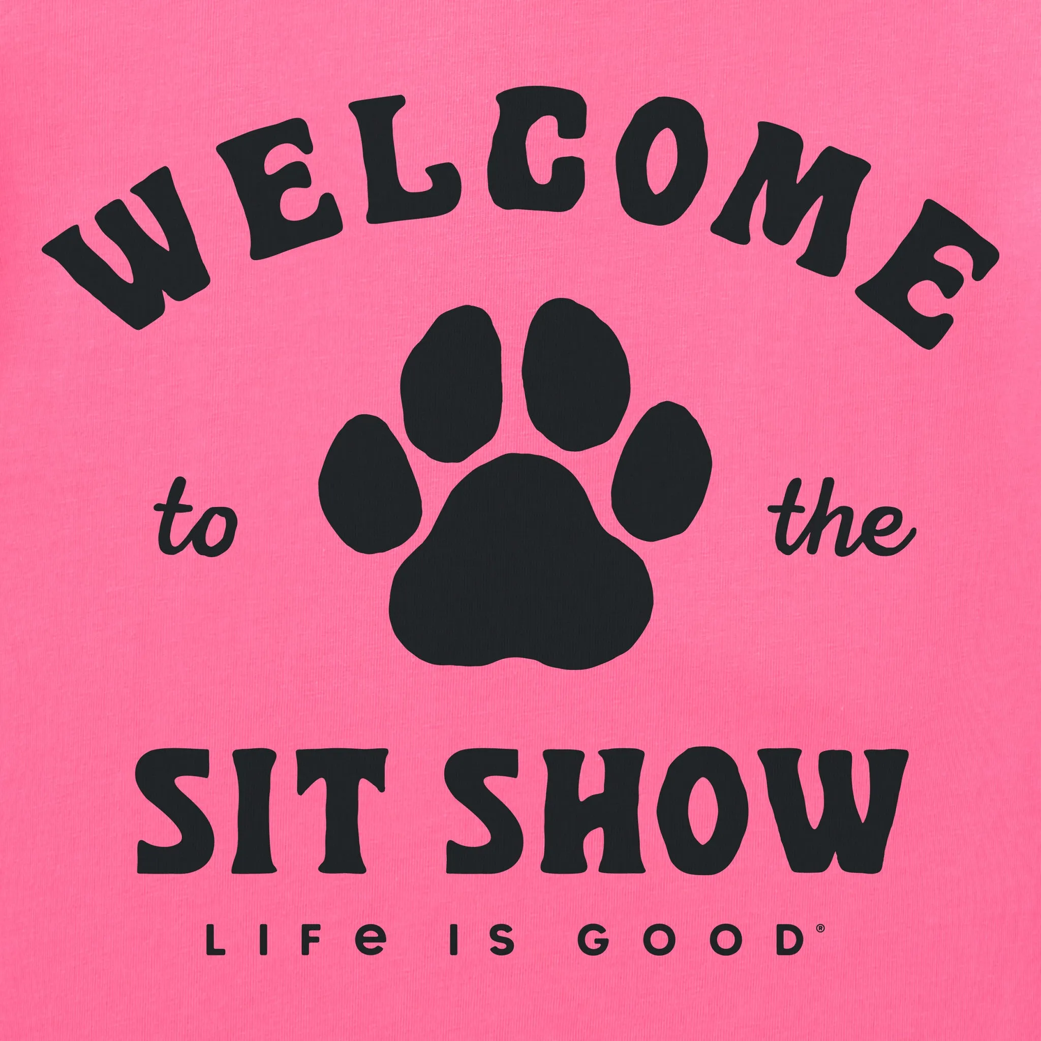 Women's Sit Show Paw Short Sleeve Crusher-LITE Vee sold by Life is Good product image thumbnail 2